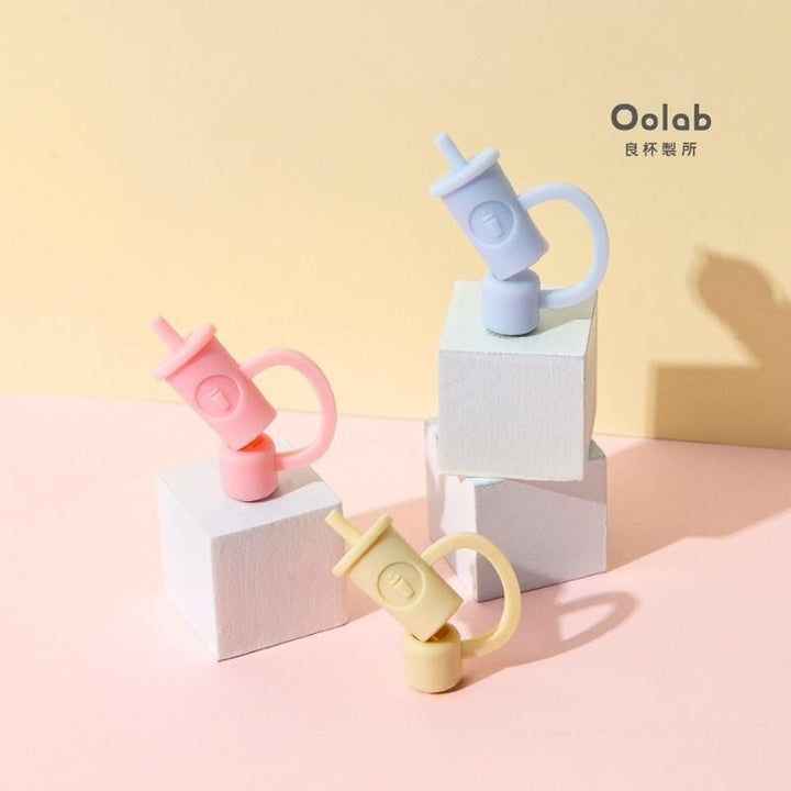 Oolab Ice Cream Series Straw Cap Regular Straw Thin Straw