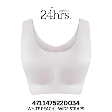 24HRS Bras White Peach - Wide 24HRS Classic Series Bra Thin & Wide Straps Seamless FREE Size Bra 24HRS Classic Series Bra Thin & Wide Straps Seamless FREE Size Bra