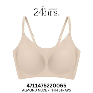 24HRS Bras Almond Nude - Thin 24HRS Classic Series Bra Thin & Wide Straps Seamless FREE Size Bra 24HRS Classic Series Bra Thin & Wide Straps Seamless FREE Size Bra