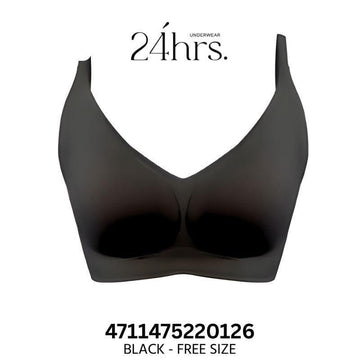 24HRS Bralettes Black - Free 24HRS V-Neck Series Bra FREE & PLUS+ Size Push Up Effect Seamless Bra 24HRS V-Neck Series Bra FREE & PLUS+ Size Push Up Effect Seamless Bra