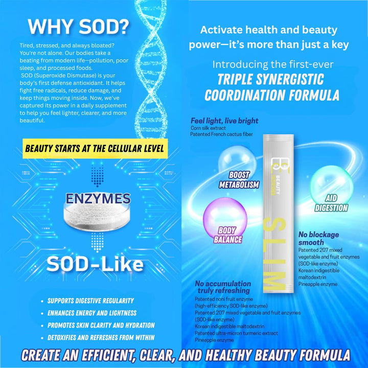 Product advertisement for a supplement with text on health benefits and features.