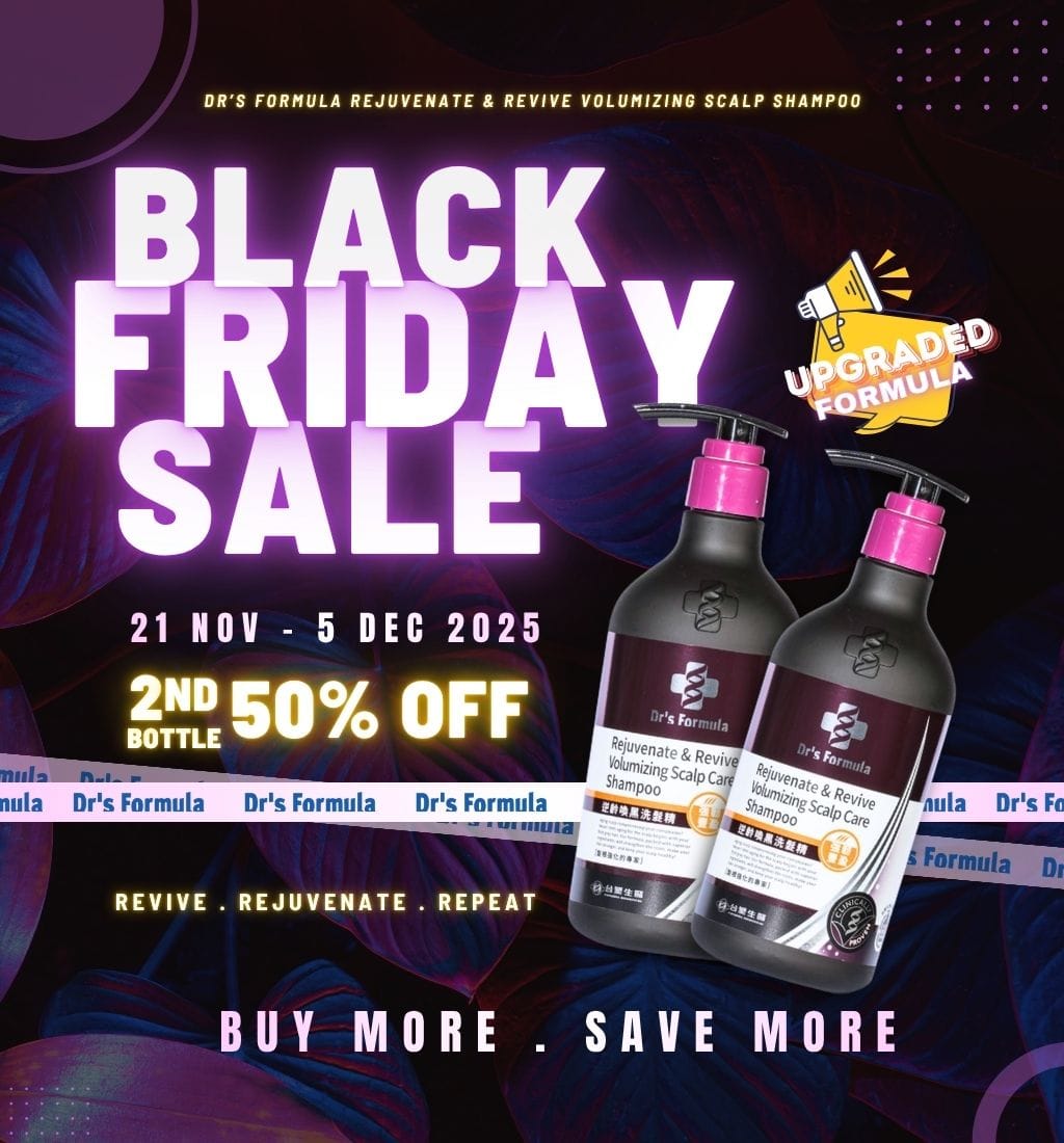 Black Friday sale advertisement for Dr's Formula shampoo with two bottles displayed.