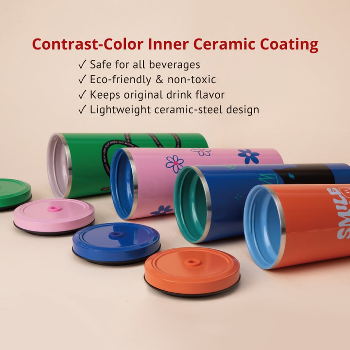 Oolab Color Palette Ceramic-Coating Straw Cup (with Straw) 850ml
