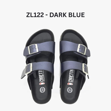 Zanetta Flat Sandals Dark Blue / 35 Zanetta Madrid Double Strap Sandal Women Sandal Synthetic Leather Inner Zanetta Madrid Double Strap Sandal Women Sandal Synthetic Leather Inner