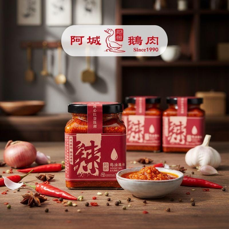 Acheng Cooking Sauces Acheng Goose Oil Signature Fragrant Chilli Sauce 220g Acheng Goose Oil Signature Fragrant Chilli Sauce 220g
