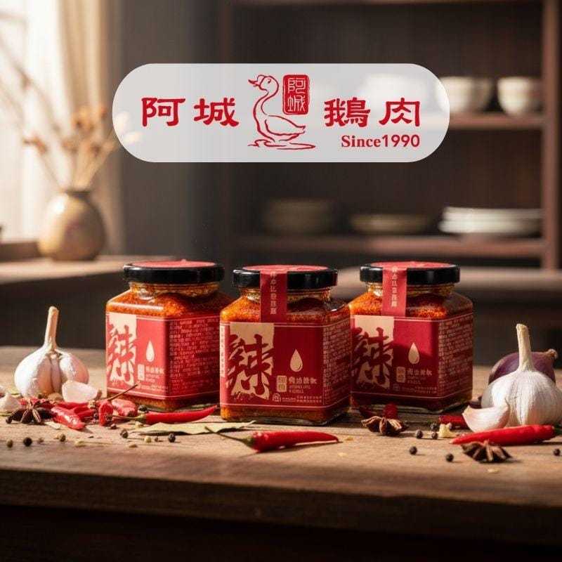 Acheng Cooking Sauces Acheng Goose Oil Signature Fragrant Chilli Sauce 220g Acheng Goose Oil Signature Fragrant Chilli Sauce 220g