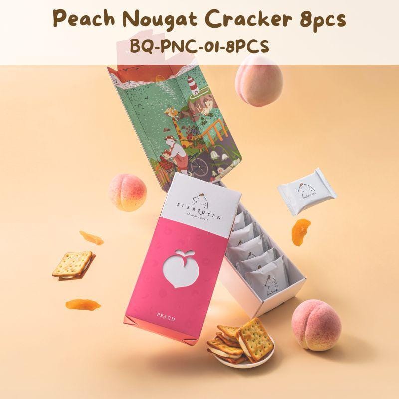 Bear Queen Biscuits, Cookies & Wafers Peach Bear Queen Flavored Nougat Cracker 8 pcs Bear Queen Flavored Nougat Cracker 8 pcs