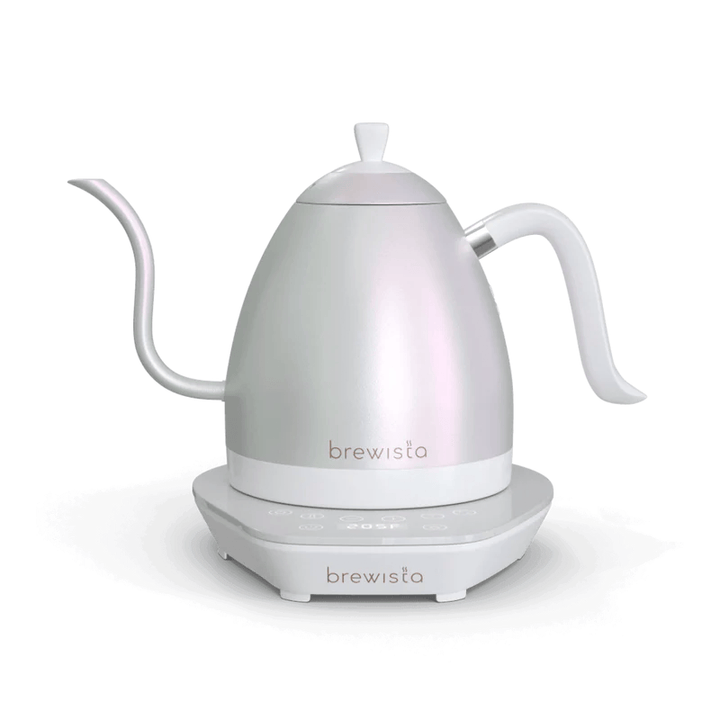 Brewista Aurora White Brewista Artisan 600ml Gooseneck Variable Kettle Brewista Artisan 600ml Gooseneck Variable Kettle