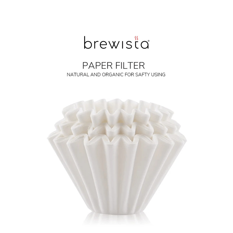 Brewista Brewista NEXT WAVE Original White Paper Filter Economy Pack（100pcs/bag）- Plastic bucket pack Brewista NEXT WAVE Original White Paper Filter Economy Pack