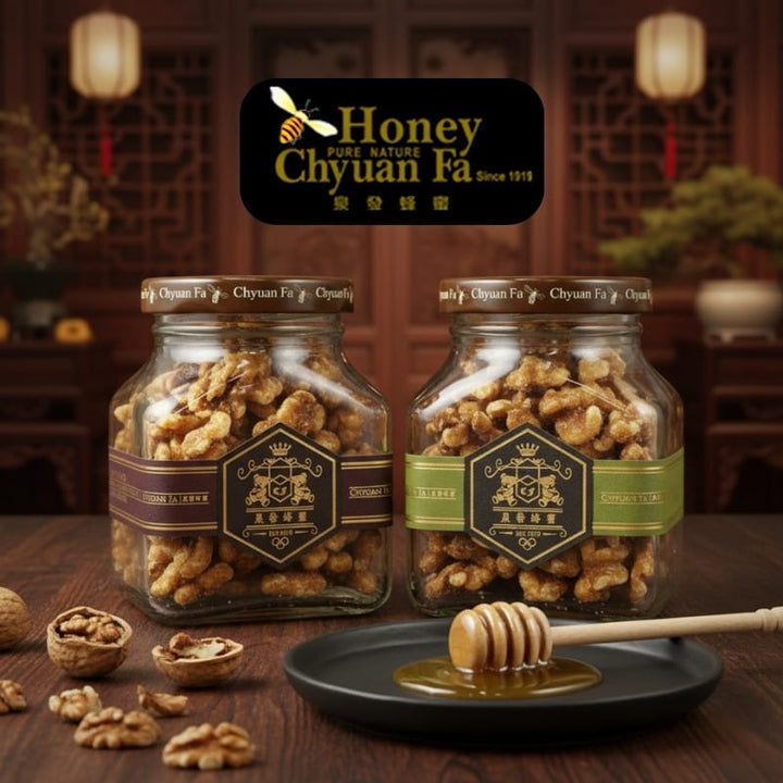 Chyuan Fa Nuts Chyuan Fa Taiwan Camellia Flower Pollen Honey Walnuts | Honey Walnuts 80g | Cashews Nuts 90g Chyuan Fa Taiwan Camellia Flower Pollen Honey Walnuts | Honey Walnuts 