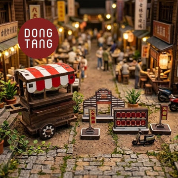 Dong Tang woodcraft Wooden Craft Mini Train Cityscape Series Wooden Craft Mini Train Cityscape Series