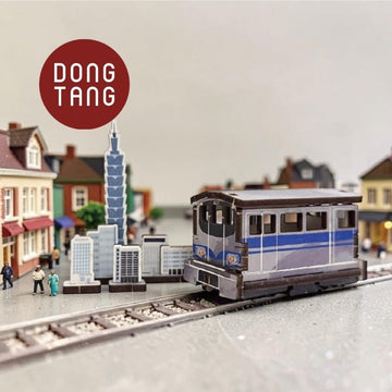 Dong Tang woodcraft Wooden Craft Mini Train Cityscape Series Wooden Craft Mini Train Cityscape Series
