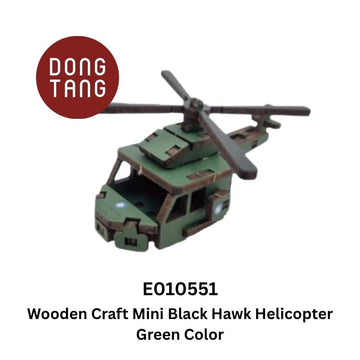 Dong Tang woodcraft Black Hawk - Green Wooden Craft Mini Vintage Aircraft Wooden Craft Mini Vintage Aircraft