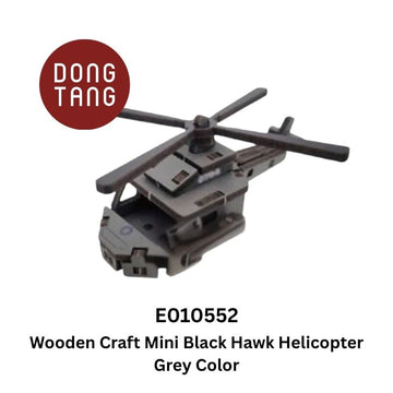 Dong Tang woodcraft Black Hawk - Grey Wooden Craft Mini Vintage Aircraft Wooden Craft Mini Vintage Aircraft