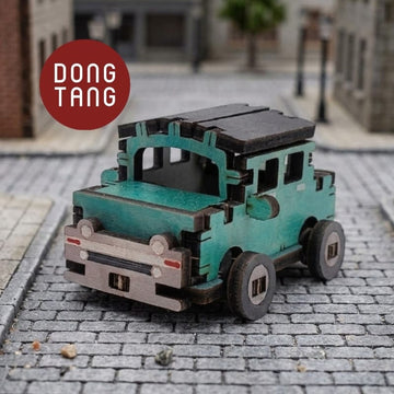 Dong Tang woodcraft Wooden Craft Mini Vintage Taiwan Vehicles Bus Truck Taxi Wooden Craft Mini Vintage Taiwan Vehicles Bus Truck Taxi