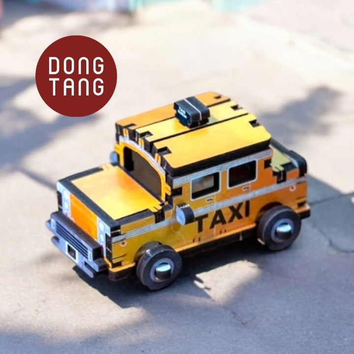 Dong Tang woodcraft Wooden Craft Mini Vintage Taiwan Vehicles Bus Truck Taxi Wooden Craft Mini Vintage Taiwan Vehicles Bus Truck Taxi