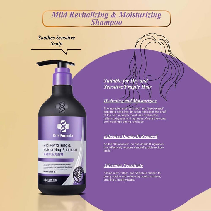 Dr's Formula Shampoo Dr's Formula Mild Revitalizing and Moisturizing Shampoo 580g Dr's Formula Mild Revitalizing and Moisturizing Shampoo 580g