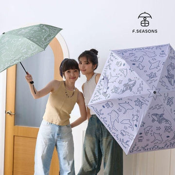 F.Season Umbrellas F.SEASONS [M33-2] Cooling Manual 21" Underwater World Series Lightweight Umbrella - Direct From Taiwan F.SEASONS [M33-2] Cooling Manual 21" Underwater World Series Lightweig
