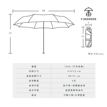 F.Season Umbrellas F.SEASONS [M33-2] Cooling Manual 21" Underwater World Series Lightweight Umbrella - Direct From Taiwan F.SEASONS [M33-2] Cooling Manual 21" Underwater World Series Lightweig