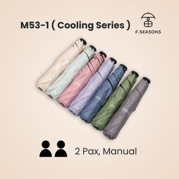 F.Season Umbrellas F.Seasons [M53-1] Cooling Manual 21" Lightweight 2 Person Umbrella F.SEASONS [M53-1]  Cooling Manual 21" Lightweight 2 Person Umbrella - 
