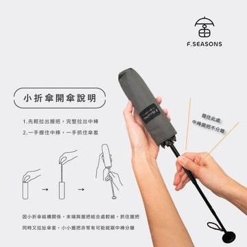 F.Season Umbrellas F.SEASONS [TA10-1] Cooling Manual 19" Starry Series Lightweight 1 Person Umbrella F.SEASONS [TA10-1] Cooling Manual 19" Starry Series Mini Carbon-Fiber 