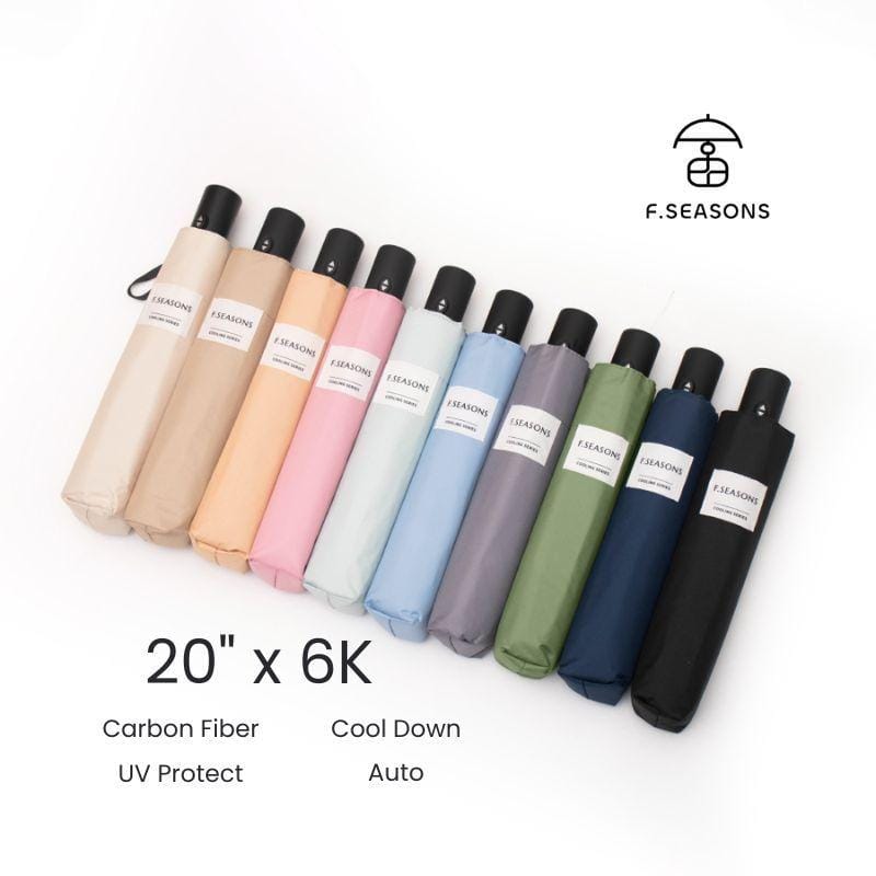 F.Season Umbrellas [IF35] F.Seasons Ultra-Light Carbon Fiber Auto Umbrella with Cooling Comfort | The Undisputed Bestseller | 20*6K (193g) [IF35] F.Seasons Ultra-Light Carbon Fiber Auto Umbrella with Cooling C