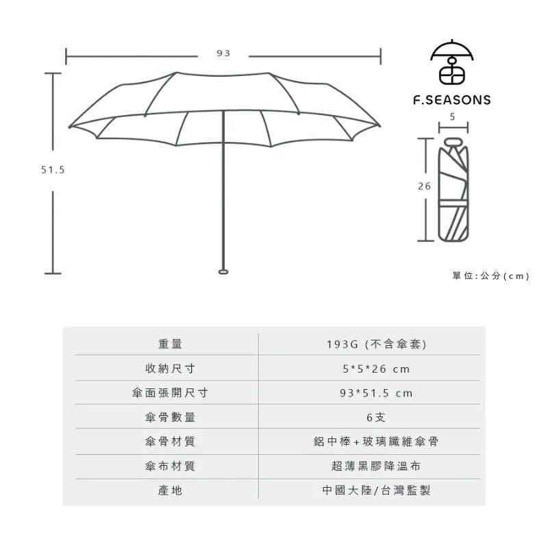 F.Season Umbrellas [IF35] F.Seasons Ultra-Light Carbon Fiber Auto Umbrella with Cooling Comfort | The Undisputed Bestseller | 20*6K (193g) [IF35] F.Seasons Ultra-Light Carbon Fiber Auto Umbrella with Cooling C