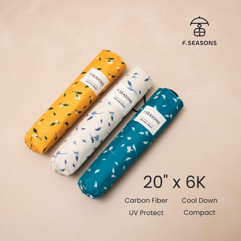 F.Season Umbrellas [M31-2] F.Seasons Top-Selling! Mini Pattern Carbon-Fiber Cooling Foldable Umbrella | 19-6K (149g) [M31-2] F.Seasons Top-Selling! Mini Pattern Carbon-Fiber Cooling Folda