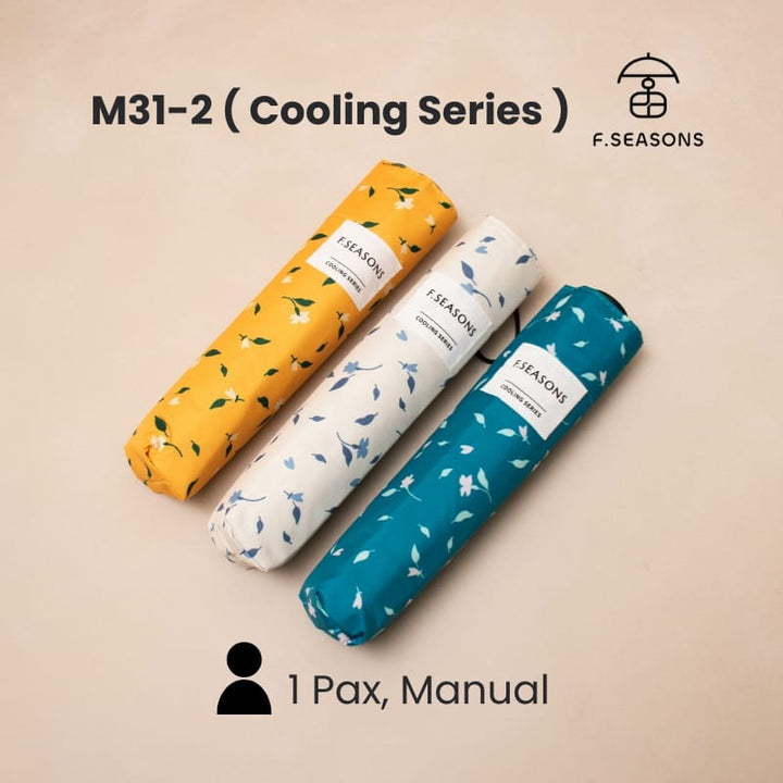 F.Season Umbrellas F.Seasons [M31-2] Cooling Manual 19"(149g) Lightweight 2 Person Umbrella [M31-2] F.Seasons Top-Selling! Mini Pattern Carbon-Fiber Cooling Folda