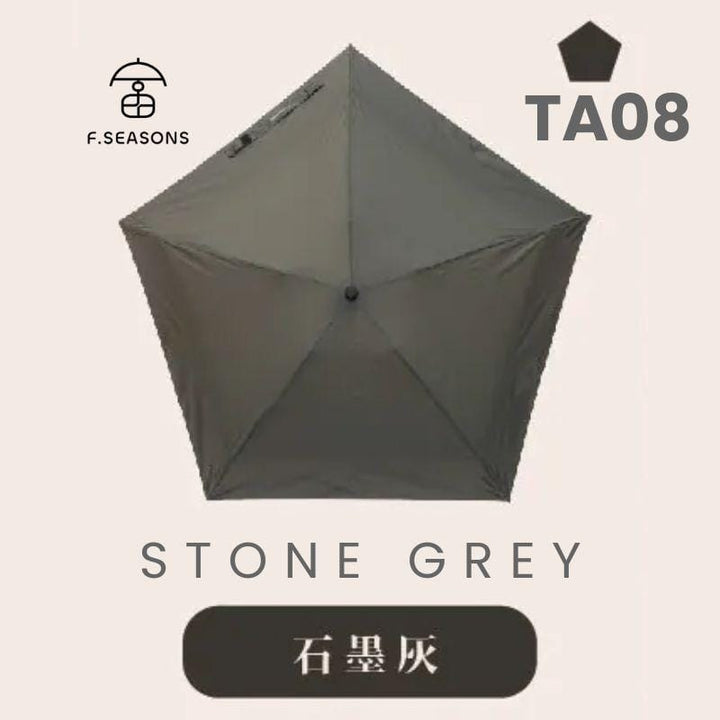 F.Season Umbrellas Stone Grey [TA08] F.Seasons Popular Tear-Resistant Mini Carbon Fiber Fold Umbrella (Perfect Travel Companion)| 19*5K (120g) [TA08] F.Seasons Popular Tear-Resistant Mini Carbon Fiber Fold Umbrell