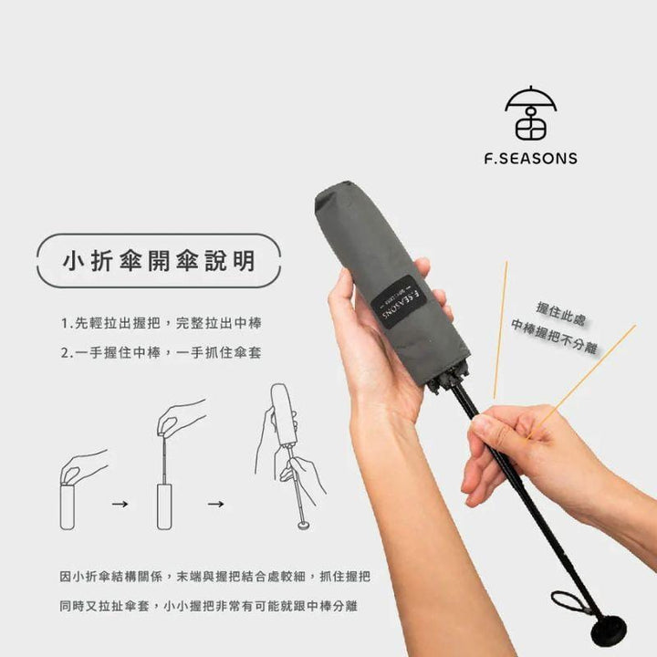 F.Season Umbrellas [TA10] F.Seasons Top-Selling! Mini Carbon-Fiber Cooling Foldable Umbrella | 19*5K (150g) [TA10] F.Seasons Top-Selling! Mini Carbon-Fiber Cooling Foldable Umbre