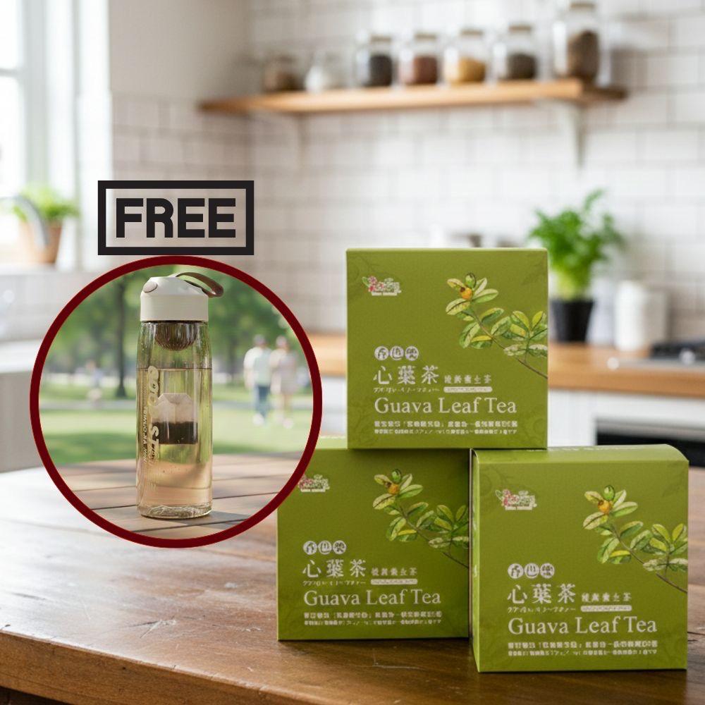 Go Ran Cha Xiang Tea CNY GoRan ChaXiang Guava Leaf Tea Bags (3x20 Packs) Free Tea Bottle CNY GoRan ChaXiang Guava Leaf Tea Bags (3x20 Packs) Free Tea Bottle