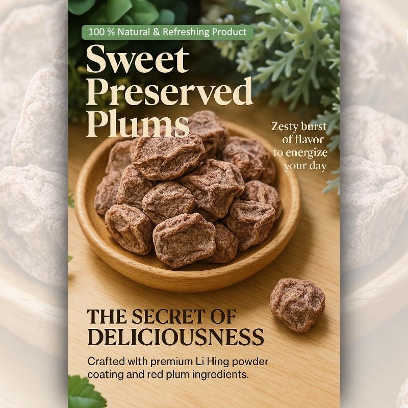 Green Market Dried Snacks Sweet Preserved Plum GreenMarket Preserved Fruit Snacks – Sweet Plum, Turkish Apricot, or Herbal Olive GreenMarket Preserved Fruit Snacks – Sweet Plum, Turkish Apricot, or H