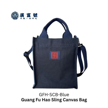 Guang Fu Hao Crossbody & Shoulder Bags Blue Guang Fu Hao Sling Canvas Bag Handmade Guang Fu Hao Sling Canvas Bag Handmade