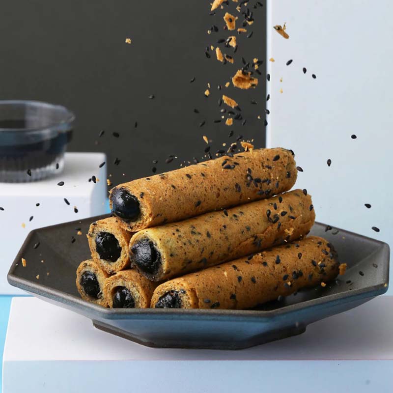 Hiwalk Snacks Hiwalk - Black Sesame Filling (Extra Thick) Egg Rolls Hiwalk - Black Sesame Filling (Extra Thick) Egg Rolls [PREORDER 3 WEEK