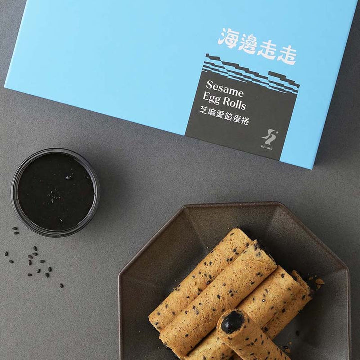 Hiwalk Snacks Hiwalk - Black Sesame Filling (Extra Thick) Egg Rolls Hiwalk - Black Sesame Filling (Extra Thick) Egg Rolls [PREORDER 3 WEEK