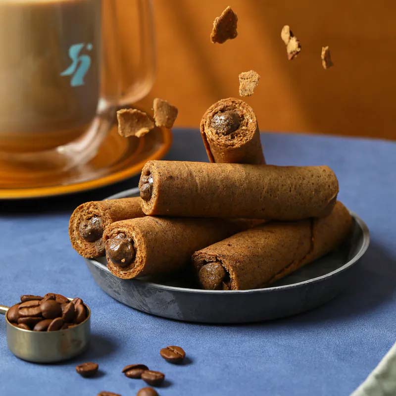 Hiwalk Snacks Hiwalk Cafe Latte Egg Roll Hiwalk Cafe Latte Egg Roll