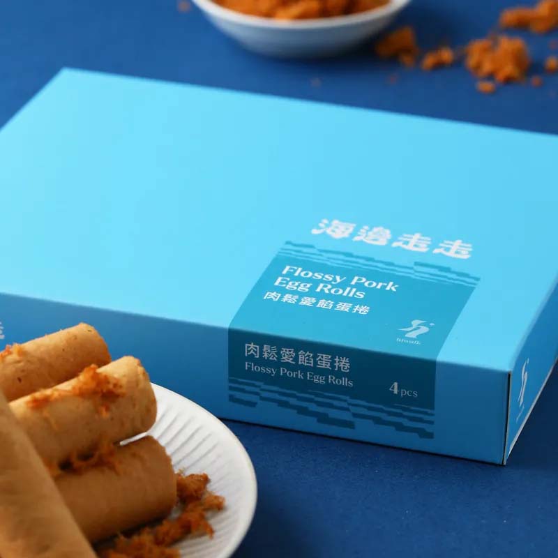 Hiwalk Snacks Hiwalk Flossy Pork Egg Roll (4 packs) Hiwalk Flossy Pork Egg Roll (4 packs) 海邊走走 肉鬆愛餡蛋捲（四包入）