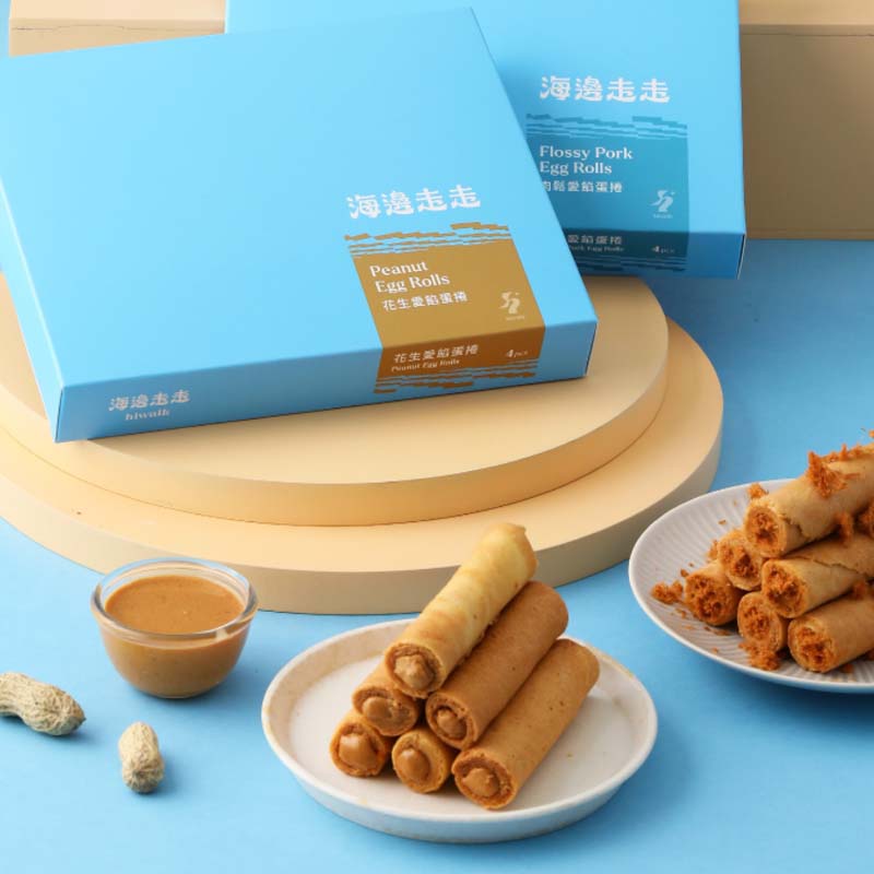 Hiwalk Snacks Hiwalk Flossy Pork Egg Roll (4 packs) Hiwalk Flossy Pork Egg Roll (4 packs) 海邊走走 肉鬆愛餡蛋捲（四包入）
