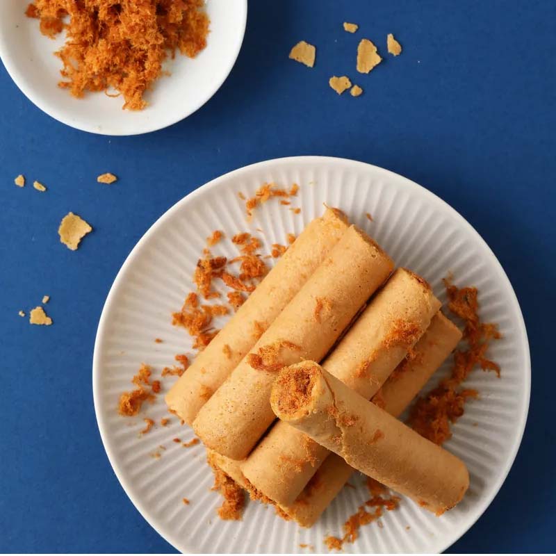 Hiwalk Snacks Hiwalk Flossy Pork Egg Roll (4 packs) Hiwalk Flossy Pork Egg Roll (4 packs) 海邊走走 肉鬆愛餡蛋捲（四包入）