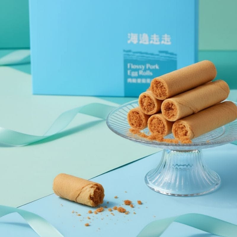 Hiwalk Snacks Hiwalk Flossy Pork Egg Roll (4 packs) Hiwalk Flossy Pork Egg Roll (4 packs) 海邊走走 肉鬆愛餡蛋捲（四包入）
