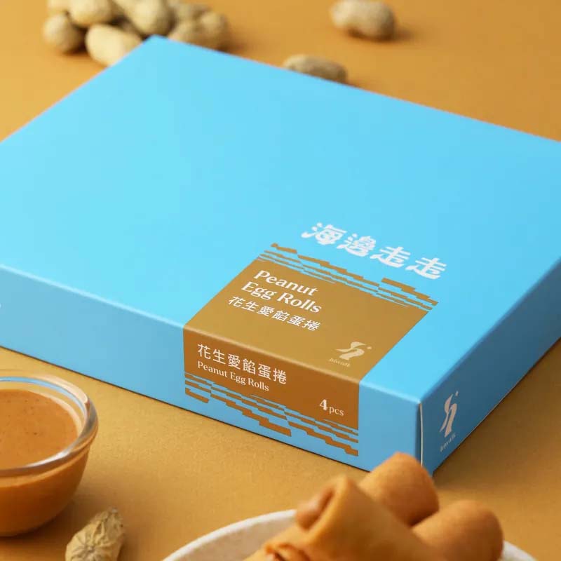 Hiwalk Snacks Hiwalk Peanut Egg Roll (4 packs) Hiwalk Peanut Egg Roll (4 packs) 海邊走走 花生愛餡蛋捲（四包入）