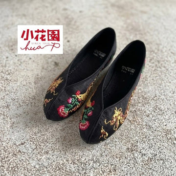 HUA Shoe Shoe Little Garden Taiwan Black Dragon And Phoenix Embroidered Gassho Shoes Little Garden Taiwan Black Dragon And Phoenix Embroidered Gassho Shoes