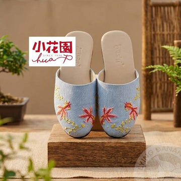 HUA Shoe Shoe Goldfish / S Little Garden Taiwan Embroidered Indoor Slippers Little Garden Taiwan Embroidered Indoor Slippers