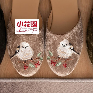 HUA Shoe Shoe Little Garden Taiwan Embroidered Indoor Slippers Little Garden Taiwan Embroidered Indoor Slippers