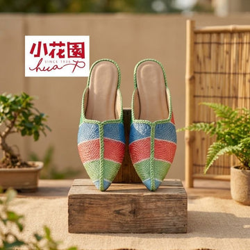 HUA Shoe Shoe Classic Rainbow / S Little Garden Taiwan Embroidered Outdoor Slippers Little Garden Taiwan Embroidered Outdoor Slippers