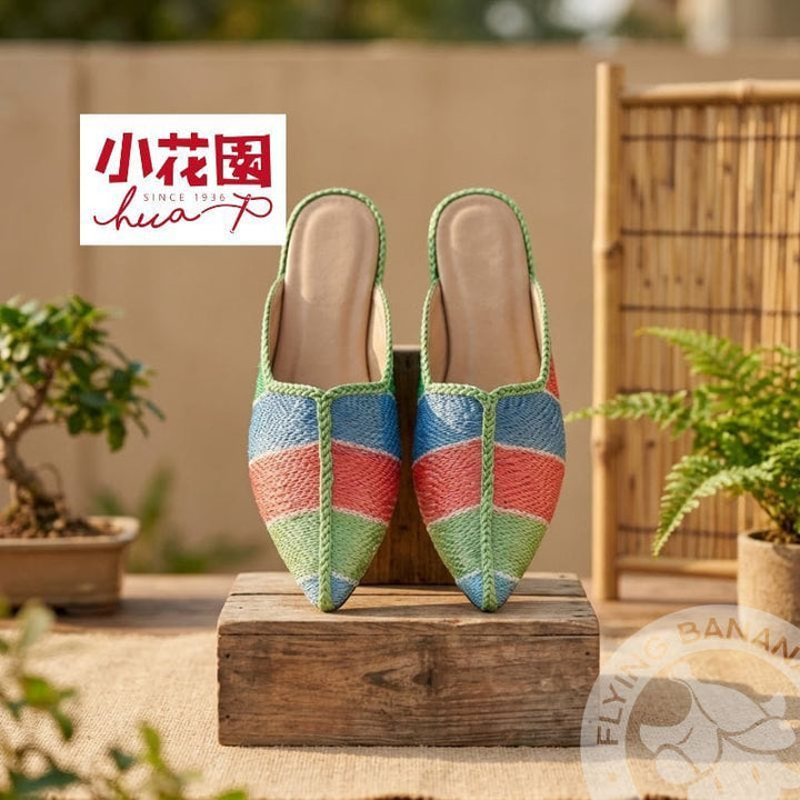 HUA Shoe Shoe Little Garden Taiwan Embroidered Outdoor Slippers Little Garden Taiwan Embroidered Outdoor Slippers