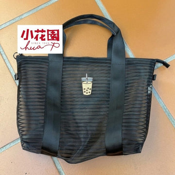 HUA Shoe Women's Handbags Black Little Garden Taiwan Embroidered Zipper Tote Bag Large Little Garden Taiwan Embroidered Zipper Tote Bag Large