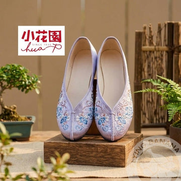 HUA Shoe Shoe Little Garden Taiwan Purple Embroidered Gassho Shoes Little Garden Taiwan Purple Embroidered Gassho Shoes