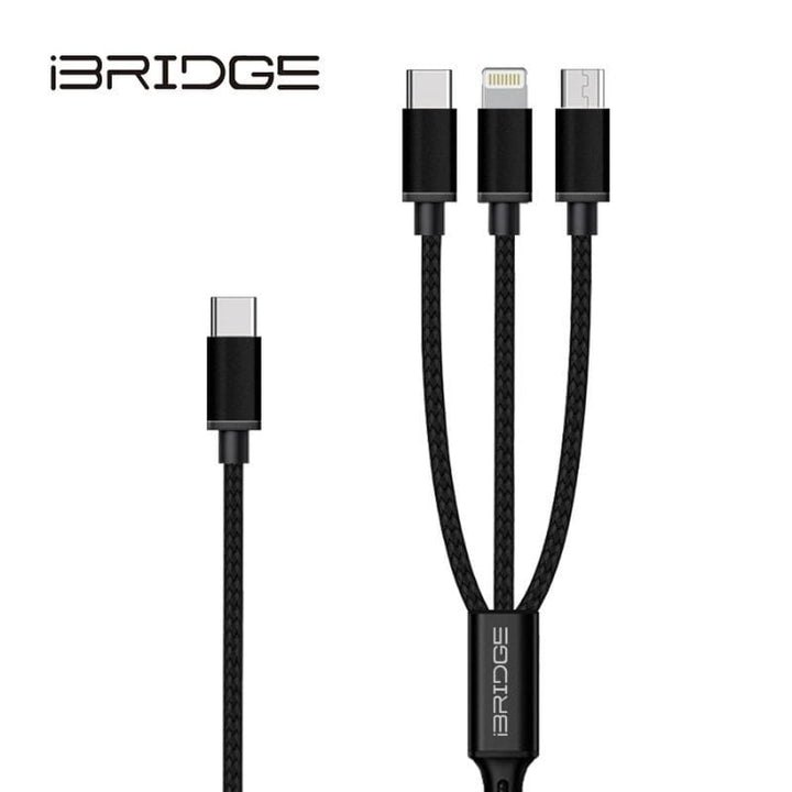 iBridge Cables, Chargers & Adapters iBridge 3-in-1 PD Type-C Fast Charging Cable iBridge 3-in-1 PD Type-C Fast Charging Cable